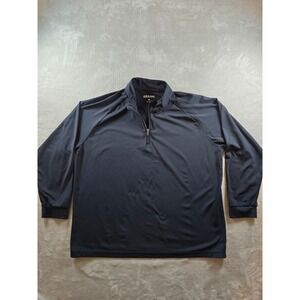 ASH & ERIE Quarter 1/4 Zip Mens XXL 2XL Black Hybrid Performance Stretch *Read